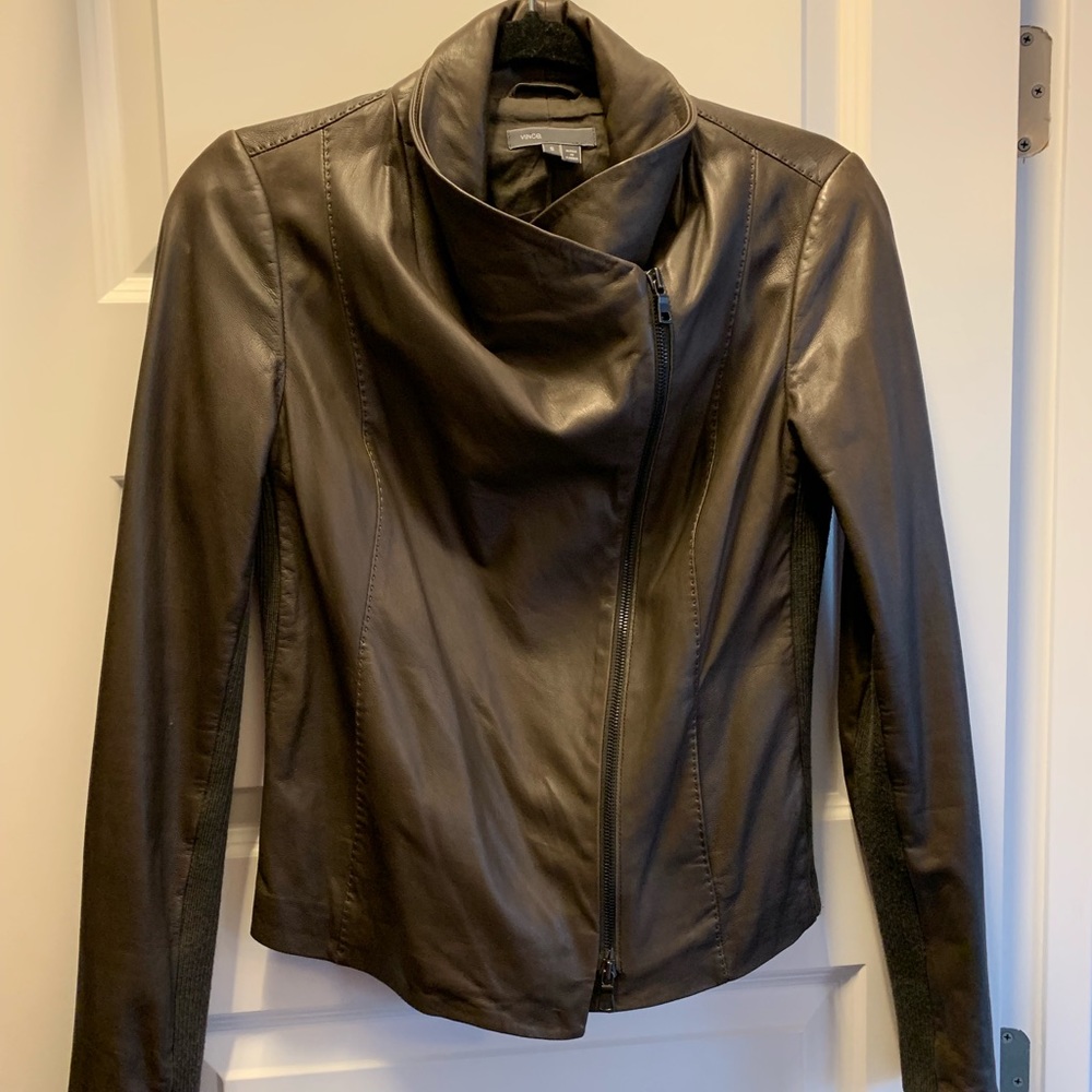 Vince Scuba Leather Jacket